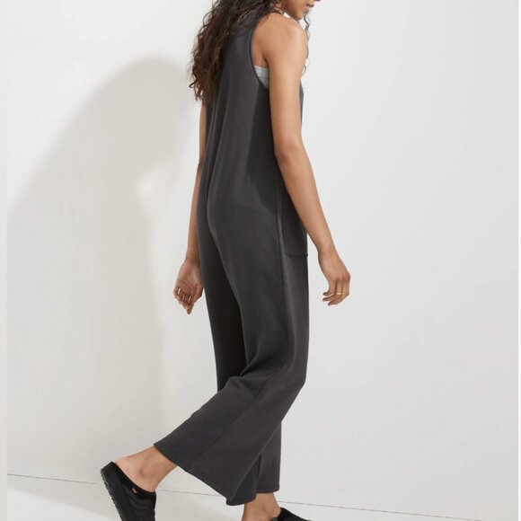 NWOT Madewell Superbrushed Pull On Jumpsuit, Black Coal, XS - Picture 7 of 8
